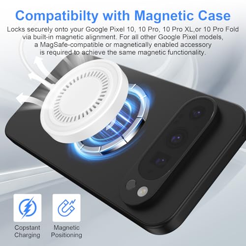 for Google Pixel 11/11 Pro/11 Pro XL/10 Pro Fold Magnetic Wireless Charger - color: White