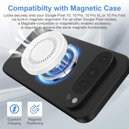 for Google Pixel 11/11 Pro/11 Pro XL/10 Pro Fold Magnetic Wireless Charger - color: White