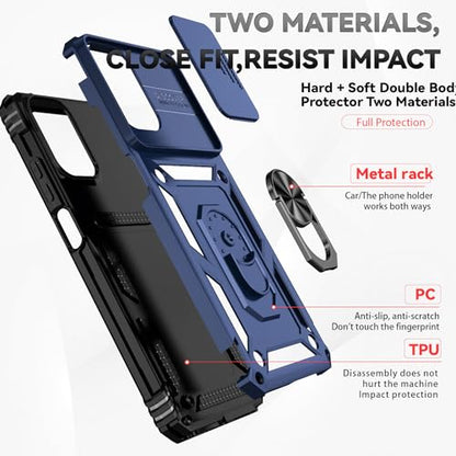 SunStory for Motorola Moto G Play 4G 2024 Case with Kickstand,Blue - color: Blue