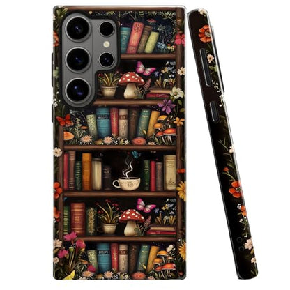 Case for Samsung Galaxy S26 Ultra,Camera Protection Soft Glossy Phone Case - Retro Book Mushroom - color: Retro Book Mushroom, size: Samsung Galaxy S26 Ultra