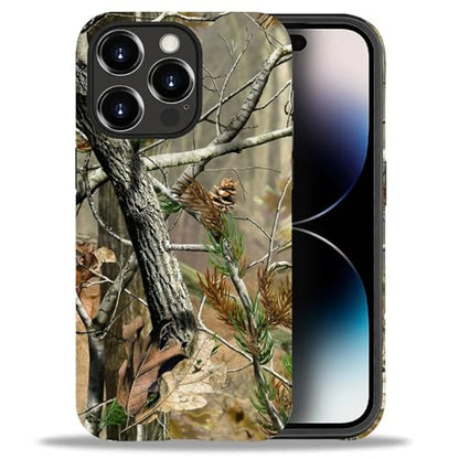 Case for iPhone 14 Pro, Dual Layer Phone Cover, Real Jungle Camo | Shockproof Hybrid Phone Case, Soft TPU and Hard PC, Durable Anti-Scratch Protection - color: Real Jungle Camo, size: Iphone 14 Pro
