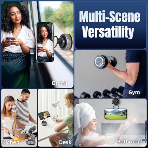 Magnetic Vacuum Car Phone Holder 360° Adjustable Foldable - color: Grey, size: GY-X25
