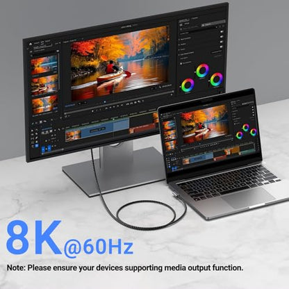 USB4 Cable 3.3FT 2 Packs, 240W USB C to USB C Right Angle - size: 240w - 3ft, 3ft