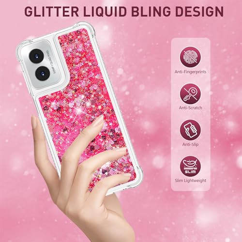 for Moto G Play 2024 Case with Screen Protector, Pink - color: Pink