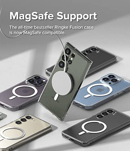 Ringke for Samsung Galaxy S23 Ultra Case [Fusion Magnetic Matte Clear] | Compatible with MagSafe, Oil & Dirt Resistant, Anti-Fingerprint Technology Prevents Oily Smudges, Feels Velvety Soft - size: Galaxy S23 Ultra