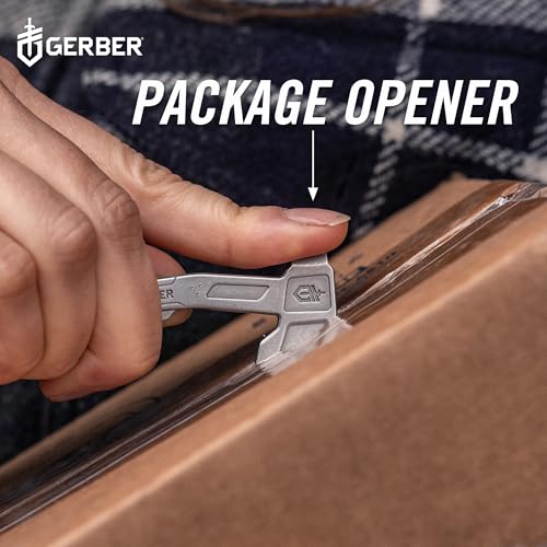 Gerber Hatchet 3-in-1 EDC Keychain Multitool, Bottle Opener, Silver - color: Silver