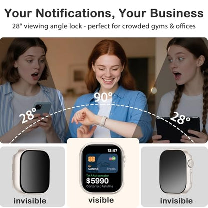 Adorve 8-Pack Privacy Case for Apple Watch SE 3 Screen Protector 40mm Series 6 5 4, Anti-Spy 9H Hardness Tempered Glass Film, Full Protective Face Covers, Slim Guard Bumper for iWatch 40mm Accessories - size: 40mm for SE Series 6/5/4