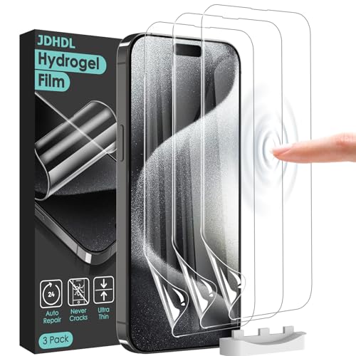 [3 Pack Soft Hydrogel Film Screen Protector for iPhone 15 Pro Max/iPhone 15 Plus, Upgraded Non-breakable Flexible TPU for iPhone 15 Pro Max Screen Protector Film (NOT Glass) - size: iPhone 15 Pro Max/15 Plus (6.7")