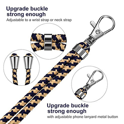 Weewooday 4 Pcs Phone Lanyard Crossbody Phone Strap, Dark Color Series - color: Dark Color Series