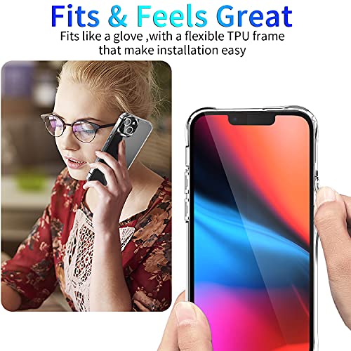 DEERLAMN Clear Case for iPhone 14 Plus/iPhone 15 Plus 6.7-Inch, Military Grade Drop Protection Anti-Scratch Transparent Ultra Slim Non-Yellowing Shockproof Protective Phone Cover - size: iPhone 14 Plus/15 Plus