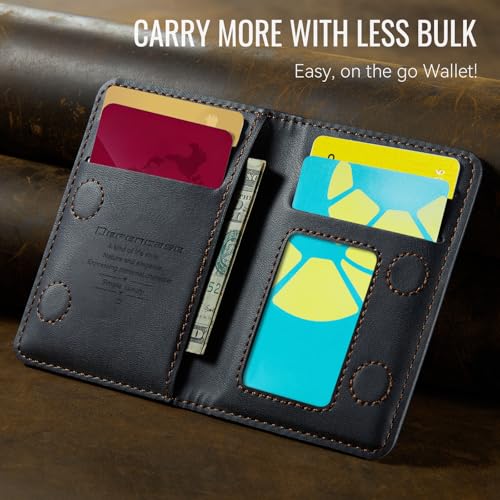 Defencase for Magsafe Wallet Magnetic Card Holder RFID Blocking, R-Black - color: Retro Black