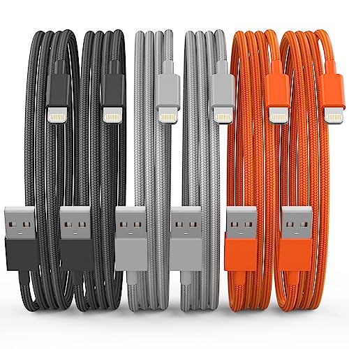 iPhone Charger Lightning Cable [Apple MFi Certified] Long Nylon Braided USB Fast Charging Phone Charger Cord for iPhone 14 Pro/13 mini/13/12/11 Pro MAX/XR/XS/8/7/Plus/6S/SE/iPad