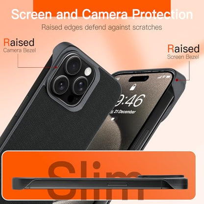 Phone Case Crafted for iPhone 15 Pro,Black - color: Black, size: iPhone 15 Pro