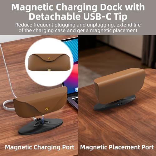 HiBloks Magnetic USB-C Charging Dock for Ray-Ban Meta Glasses Charger Case