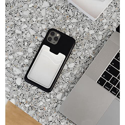 Phone Card Holder, Stretchy Credit Card Holder for Phone Case -2Pack White - color: White