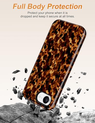 Jusy Magnetic Tortoise Shell Phone Case for iPhone 16 Pro Max,Fragment | Compatible with MagSafe,Cute Aesthetic Tortoise Shell Design,TPU and PC Protective Shockproof Cover - color: Fragment