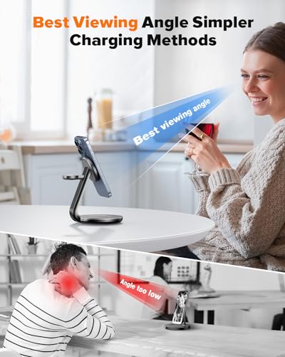 HERRBOLAI 3 in 1 Charging Station Compatible with Magsafe Charger - color: Gray
