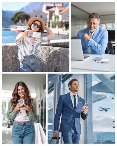 Magnetic Portable Charger Power Bank 12000mAh MagSafe Compatible Battery Pack 22.5W USB C Fast Charging Wireless Battery Pack Phone Charger for iPhone 17/16/15/14/13/12 All Series White - color: White