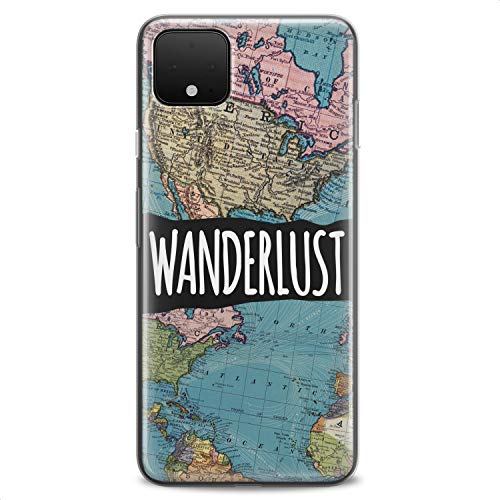 TPU Case Compatible for Google Pixel 9 8 Pro 7a 6a 5a XL 4a 5G 2 XL 3 XL 3a Flexible Silicone Print Quote Globe Journey Trip Clear Traveling Girls Slim fit Wanderlust Soft Design Cute Map - color: Map Print