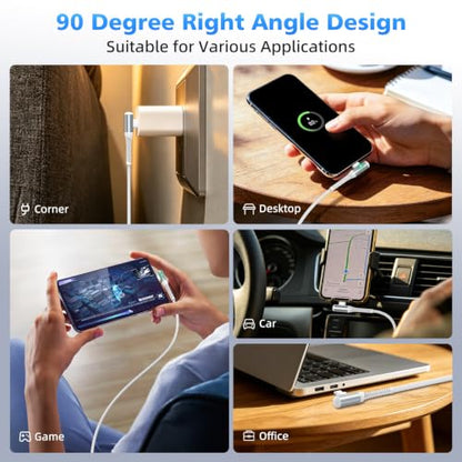 iMangoo USB C Cable 60W Fast Charging 16ft Long Braided-Durable Cord White - color: White