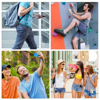 Hovmwey Stretchy Phone Lanyard Tether, 2 Pack Phone Leash Anti-theft Phone Strap for Anti-drop Outdoor Hiking Cycling Climbing Universal for Most Cell Phones, Lavender - color: Lavender