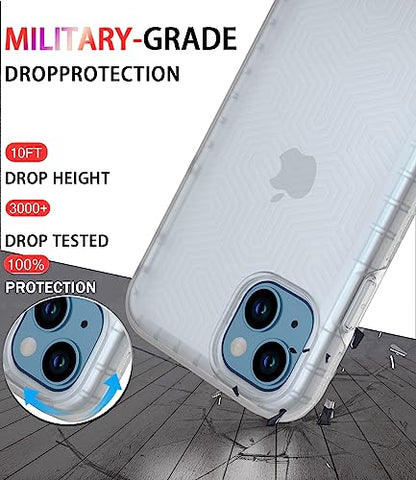 Diverbox for iPhone 14 case [Shockproof] [Dropproof] [Tempered Glass Screen Protector ],Heavy Duty Protection Phone Case Cover for Apple iPhone 14 (Clear-2in1) - color: Clear-2in1