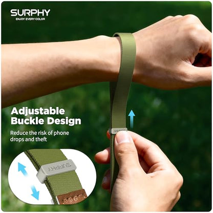 SURPHY Phone Wrist Strap, Keychain Wristlet, Wrist Lanyard with Tether Tab - color: Green