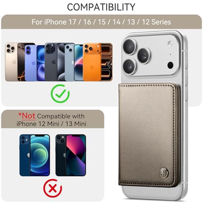 Defencase for Magsafe Wallet Magnetic Card Holder RFID Blocking, Titanium - color: Fashion Desert Titanium