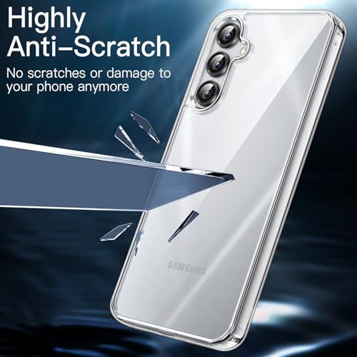 JETech Case for Samsung Galaxy A16, Anti-Yellowing, Clear | Shockproof Protection, Scratch Resistant Hard PC Back, Durable Transparent TPU Bumper - color: Clear, size: Galaxy A16