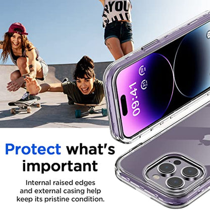 AICase for iPhone 13 pro max Clear Case(6.7"),Heavy Duty Drop Protection Full Body Rugged Shockproof/Dust Proof 3-Layer Military Protective Tough Durable for iPhone 13 pro max - color: Clear heavy duty