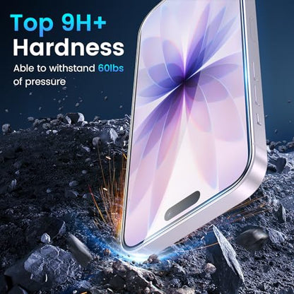 Fotbor Compatible with 3 Pack iPhone 17 Screen Protector With 1 Set Camera Lens Protector, 2025 Upgrade 9H+ Premium Tempered Glass, Easy Installation Kits, 6.3 inch - size: iPhone 17-6.3 inch