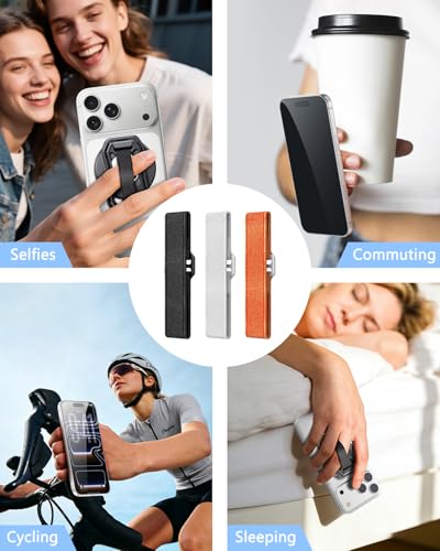 Oerwin for Phone Grip Elastic Finger Replace Strap, 5 PCS, 3 Colors