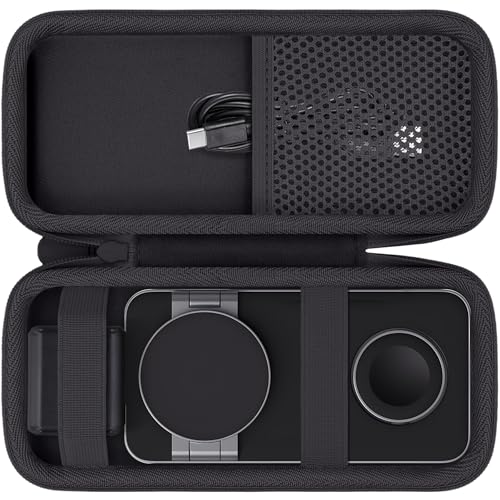 Hard Travel Case for UEQ/VBA/KEEPRO 3 in 1 Wireless Charging Station - color: Black Case