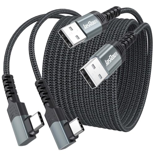 USB to USB C Cable 10ft Right Angle, 3A Fast Charging 90 Degree USBC