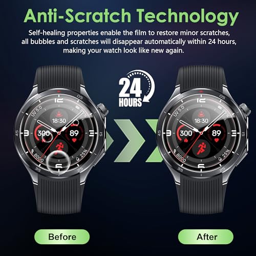 Compatible for OnePlus Watch 3 43mm screen protector, Anti-Scratch 3D Full Screen Coverage flim, Case Friendly, HD Ultra, 3 PACK - size: Watch 3 43mm