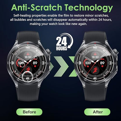 Compatible for OnePlus Watch 3 43mm screen protector, Anti-Scratch 3D Full Screen Coverage flim, Case Friendly, HD Ultra, 3 PACK - size: Watch 3 43mm