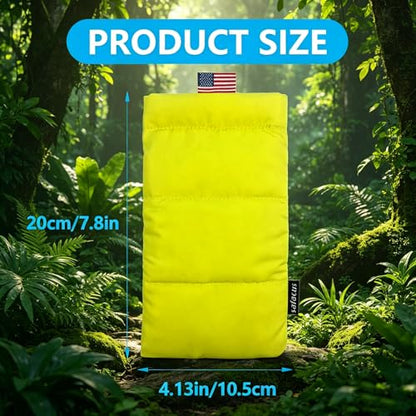 Thermal Phone Case Prevent OVERHEATING in The Sun, Cellphone Pouch for Camping Prevents Freezing, Extends Battery Life, Outdoor Warm Cover Bags for iPhone,Samsung Galaxy Yellow - color: Yellow