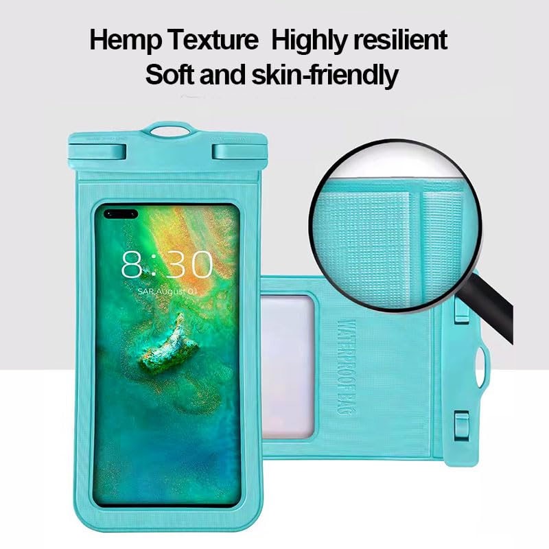 Floating Waterproof Phone Pouch Up to 7.2", Snorkeling Dry Bag with Lanyard, Protector Case for iPhone16 15 14 13 12 11 Pro Max Plus XR, Underwater Sensitivity Touch and Clarity Photography, Blue - color: Blue