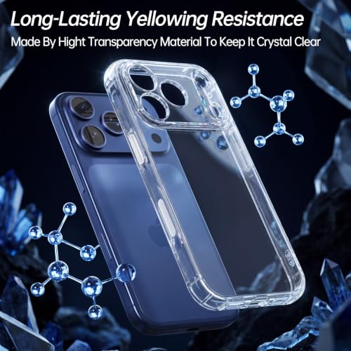 WXR for iPhone 17 Pro Max Case Clear, Anti-Yellowing, Soft TPU, 6.9" - size: for iphone 17 Pro Max Case