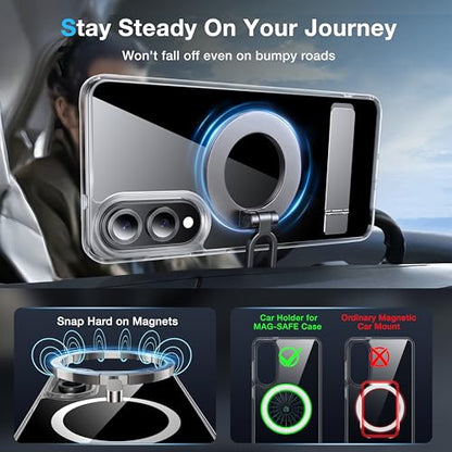 for Samsung Galaxy S25 Edge Case with MagSafe - color: Clear, size: Galaxy S25 Edge with Stand
