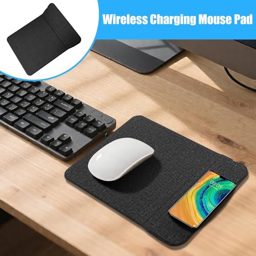 Charging Mice Pads for Desk Fast Charging Pad - color: Black