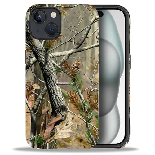 Case for iPhone 15 Plus, Dual Layer Phone Cover, Real Jungle Camo | Shockproof Hybrid Phone Case, Soft TPU and Hard PC, Durable Anti-Scratch Protection - color: Real Jungle Camo, size: Iphone 15 Plus