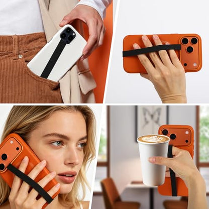 Elastic Silicone Phone Grip Straps, Non-Slip Holders for iPhone and Android