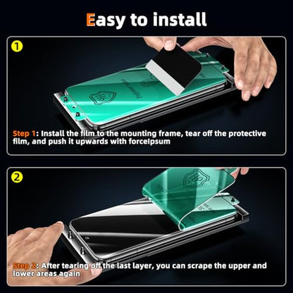MAYtobe [2-Pack Screen Protector for Samsung Galaxy S21 Ultra Ceramic film with Installation Tray, Easy Installation, 3D Curved, Bubble Free, Anti-Scratch - size: Samsung S21 Ultra