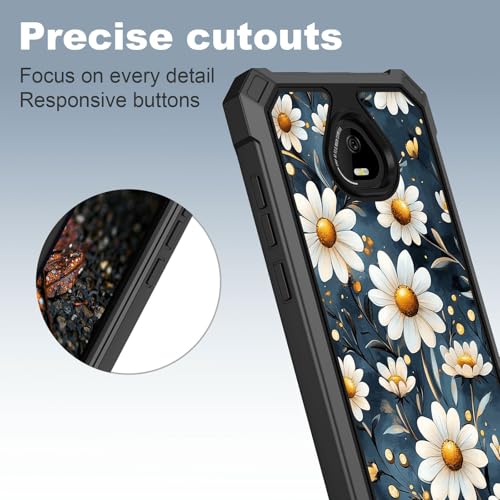 for Schok Volt Sv67q Sv67332 Case with Screen Protector, Military Grade Drop Protection, Dual Layer Hybrid Shockproof Protection TPU Phone Case for Schok Volt Sv67q, Little Flower - color: Little Flower