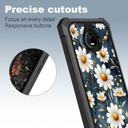 for Schok Volt Sv67q Sv67332 Case with Screen Protector, Military Grade Drop Protection, Dual Layer Hybrid Shockproof Protection TPU Phone Case for Schok Volt Sv67q, Little Flower - color: Little Flower