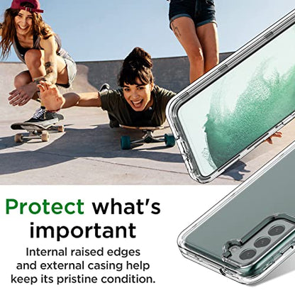 AICase for Galaxy S22 Case Clear Case(6.1"),Heavy Duty Drop Protection Full Body Rugged Shockproof/Dust Proof 3-Layer Military Protective Tough Durable for Samsung S22 6.1 5G - color: S22 case(Clear)
