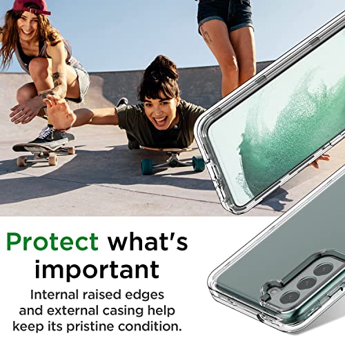 AICase for Galaxy S22 Case Clear Case(6.1"),Heavy Duty Drop Protection Full Body Rugged Shockproof/Dust Proof 3-Layer Military Protective Tough Durable for Samsung S22 6.1 5G - color: S22 case(Clear)