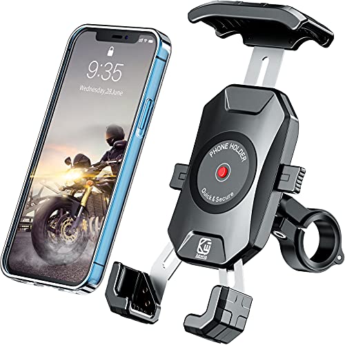 BRCOVAN Bike Motorcycle Phone Mount Holder, 1s Locking - size: 4'' - 7''