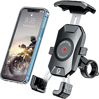 BRCOVAN Bike Motorcycle Phone Mount Holder, 1s Locking - size: 4'' - 7''
